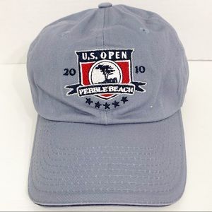 USGA US Open Pebble Beach 2010 Embroidered on Front 6 Panel Baseball Cap Gray